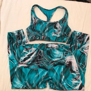 Calvin Klein workout set of capris and sports bra